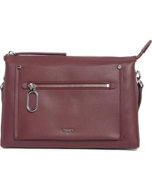 DKNY Nala Faux Leather Crossbody Bag - Purple