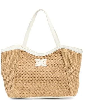 Sam Edelman Ilsie Raffia Tote Bag - Natural
