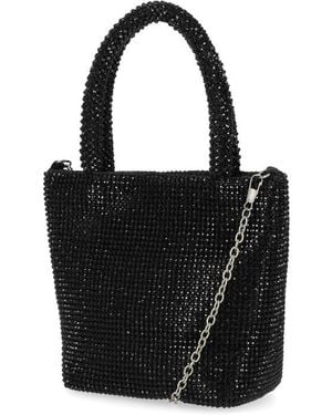 Jessica Mcclintock Crystal Embellished Mini Top-Handle Tote - Black