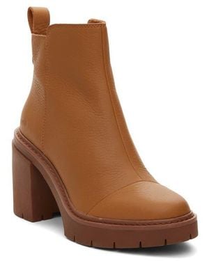 TOMS Rya Leather Bootie - Brown