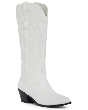 Billini Ubelle Faux Leather Western Boot - White