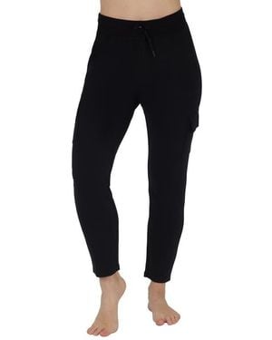 90 Degrees Terry Fleece Jamie Tapered Sweatpants - Black