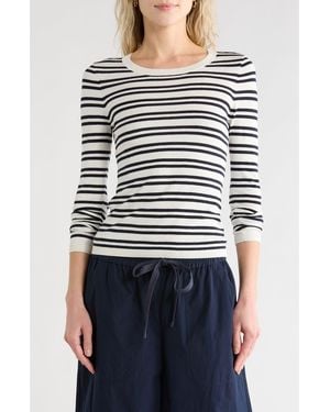 Twp Striped Second Skin Top - Black