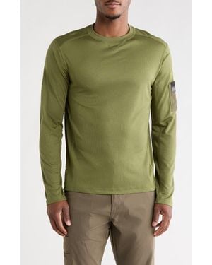 CARBON + CRAFT Jacquard Long Sleeve T-Shirt - Green