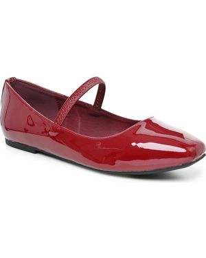 Nicole Miller Faux Leather Flar - Red