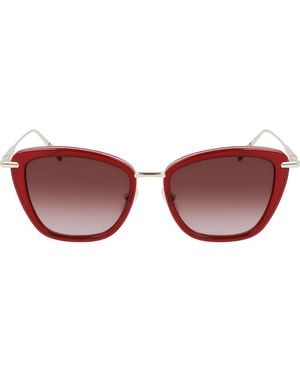 Longchamp Roseau 52Mm Gradient Square Sunglasses - Brown