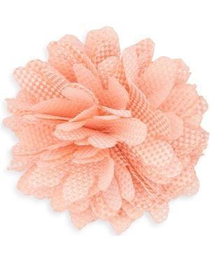 Con.struct Checkerboard Floral Lapel Pin - Orange