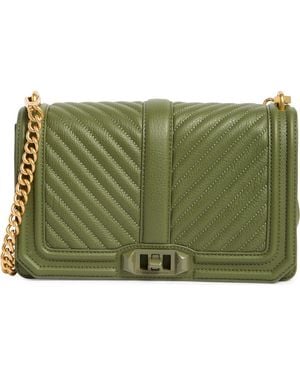 Rebecca Minkoff Chevron Quilted Love Crossbody Bag - Green