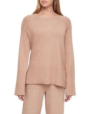 Three Dots Ally Raglan Sleeve Sweater - Pink