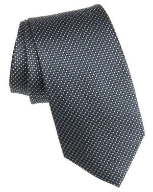 Duchamp Textured Neat Silk Tie - Gray