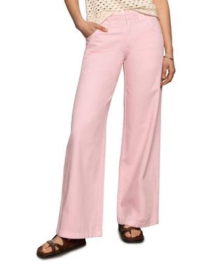 Sanctuary Arden High Waist Wide Leg Jeans - Pink