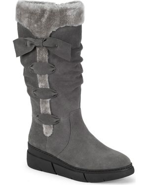 BareTraps Larenna Bow Tall Wedge Boot - Gray