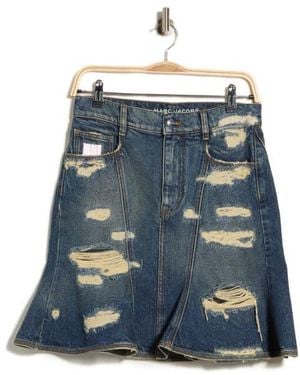 Marc Jacobs Rip & Repair Denim Miniskirt - Blue