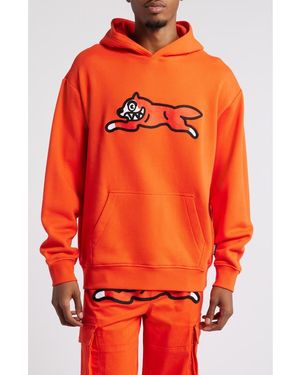 ICECREAM Running Dog Appliqué Hoodie - Orange