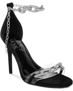 LONDON RAG Rabenda Rhinestone Stiletto Sandal - Black