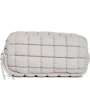 Urban Expressions Quilted Nylon Cosmetic Pouch - Metallic