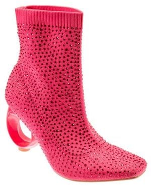 Ninety Union Barb Round Heel Bootie - Pink