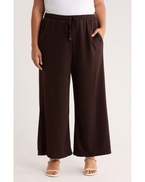 Max Studio Wide Leg Crop Pants - Black