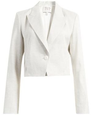 Twp Linen Blend Blazer - White