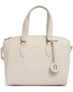 Furla Minerva Leather Satchel - Natural