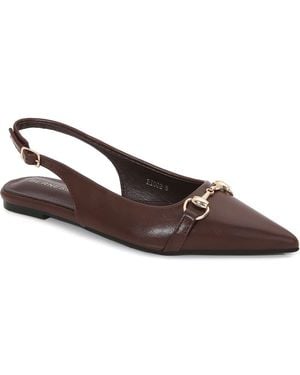 BERNESS Bit Slingback Flat - Brown