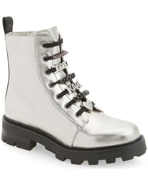 Karl Lagerfeld Mela Lug Sole Boot - White