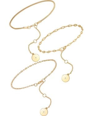 Vince Camuto Set Of 3 Chain Anklets - White