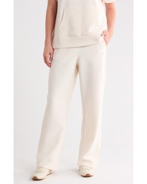 DKNY High Waist Straight Leg Pants - Natural