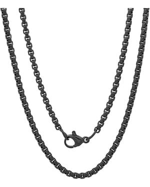 Steeltime Ion Plated Stainless Steel Chain Necklace - Metallic