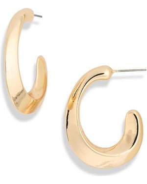 Leith Statement Hoop Earrings - Metallic