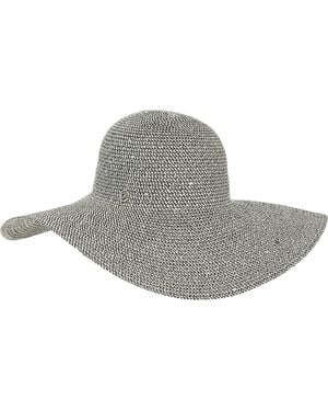 Calvin Klein Marled Sequin Straw Hat - Gray