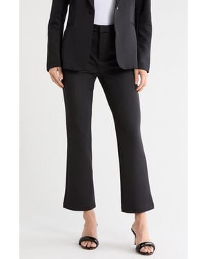 GOOD AMERICAN Sculpting Cropped Straight Leg Pants - Black