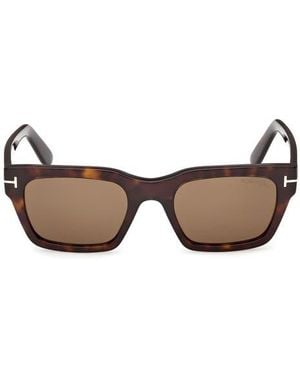 Tom Ford 55Mm Square Sunglasses - Brown