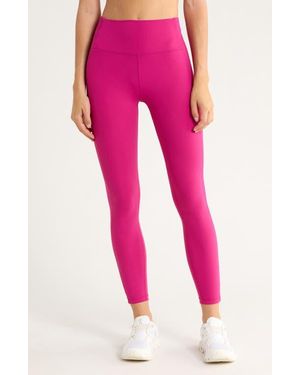 X By Gottex Rib Insert Activewear Leggings - Pink