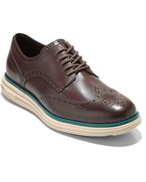 Cole Haan Wingtip Leather Derby Sneaker - Brown