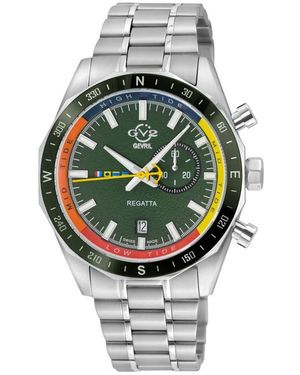 Gv2 Regatta Stainless Steel Swiss Quartz Bracelet Watch, 42Mm - Gray