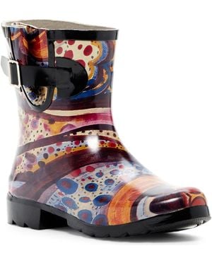 Nomad Droplet Patterned Waterproof Rain Boot - Blue