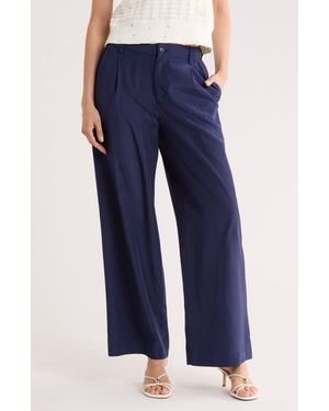 Jonathan Simkhai Sydnie Pleated Wide Leg Pants - Blue