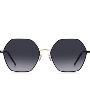 BOSS 57Mm Gradient Geometric Sunglasses - Blue