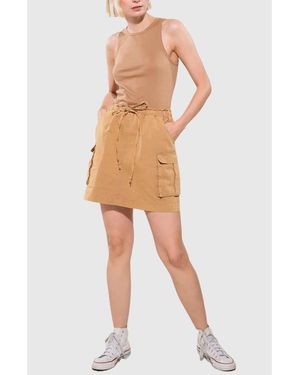 FREEMARKET Mixed Media Tank Dress - Brown