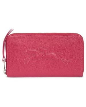 Longchamp Zip Around Wallet - Pink