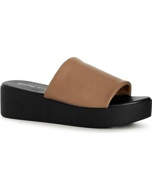 City Chic Flatform Luna Slide Sandal - Brown