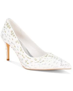 LONDON RAG Elodie Mirrored Jewel Pump - White