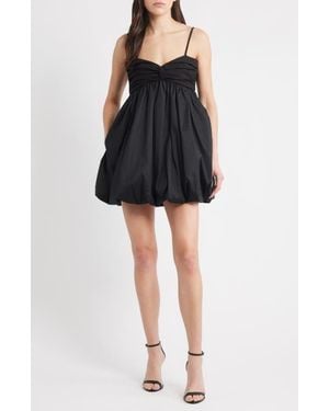 Likely Serefina Mixed Media Bubble Minidress - Black