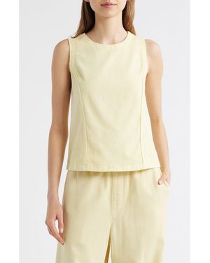 Rag & Bone Myla Ultra Featherweight Sleeveless Denim Top - Yellow