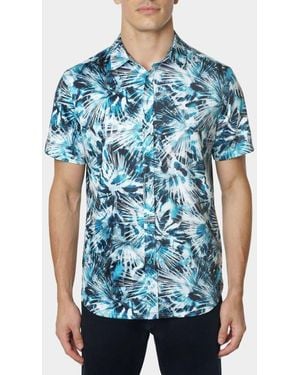 Robert Graham Tie Dye Abstract Print Button-Up Shirt - Blue