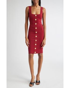 L'Agence Soleil Knit Dress - Red