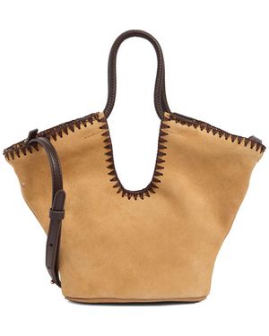 Sam Edelman Lynn Whipstitch Suede Tote Bag - Brown