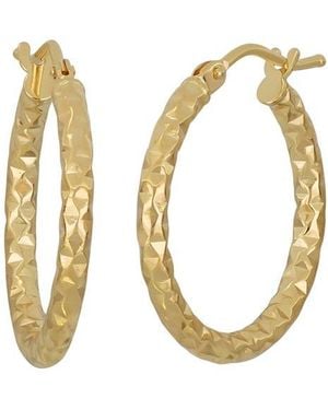 Bony Levy Blg 14K Textured Hoop Earrings - Metallic
