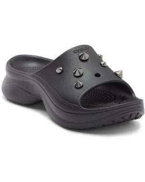 Crocs™ Bae Studded Slide Sandal - Gray